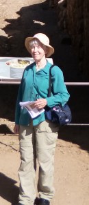 Note: raffia had, fanny pack as purse, bulging pockets of cargo pants